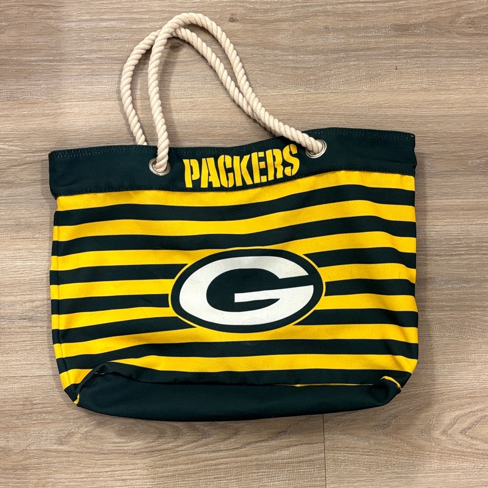 Green Bay Packers Striped Tote Bag